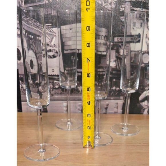 4 Schott Zwiesel Crystal Champagne Flutes 9.5" Tall - Picture 6 of 8